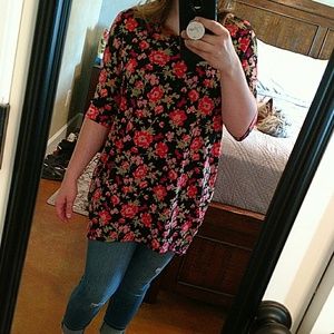 Lularoe floral and unicorn irma XS
